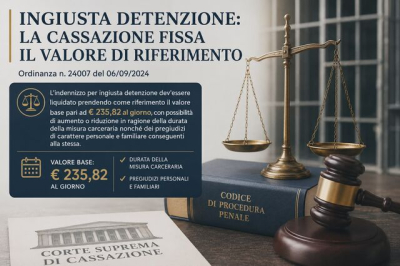 La riparazione per l’ingiusta detenzione.
